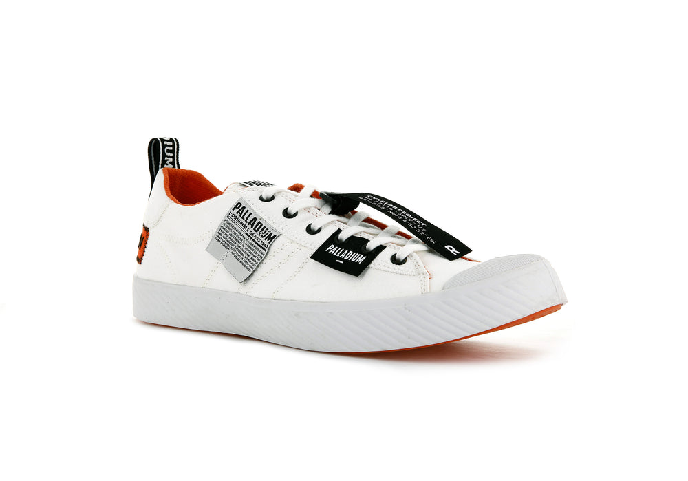 Zapatos Bajos Palladium PALLAPHOENIX OVERLAB Hombre Blancas | Costa Rica-59734